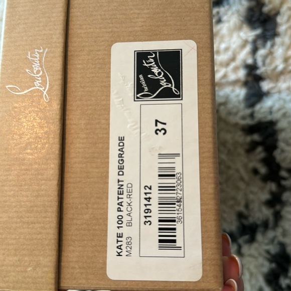 Christian Louboutin Kate 100 Pumps EU 37 US 7 Black Red Degrade High Heels - Picture 8 of 10